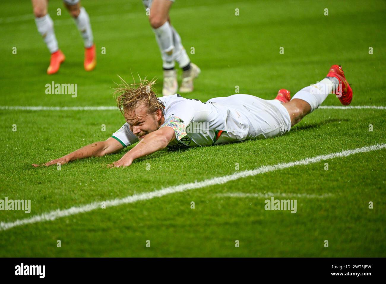 Palermo, Italy. 15th Mar, 2024. Happiness of Joel Pohjanpalo (Venezia F.C.) during the Italian Serie BKT match between Palermo F.C. vs. Venezia F.C. on 15th of March 2024 at the Renzo Barbera stadium in Palermo, Italy Credit: Independent Photo Agency/Alamy Live News Stock Photo