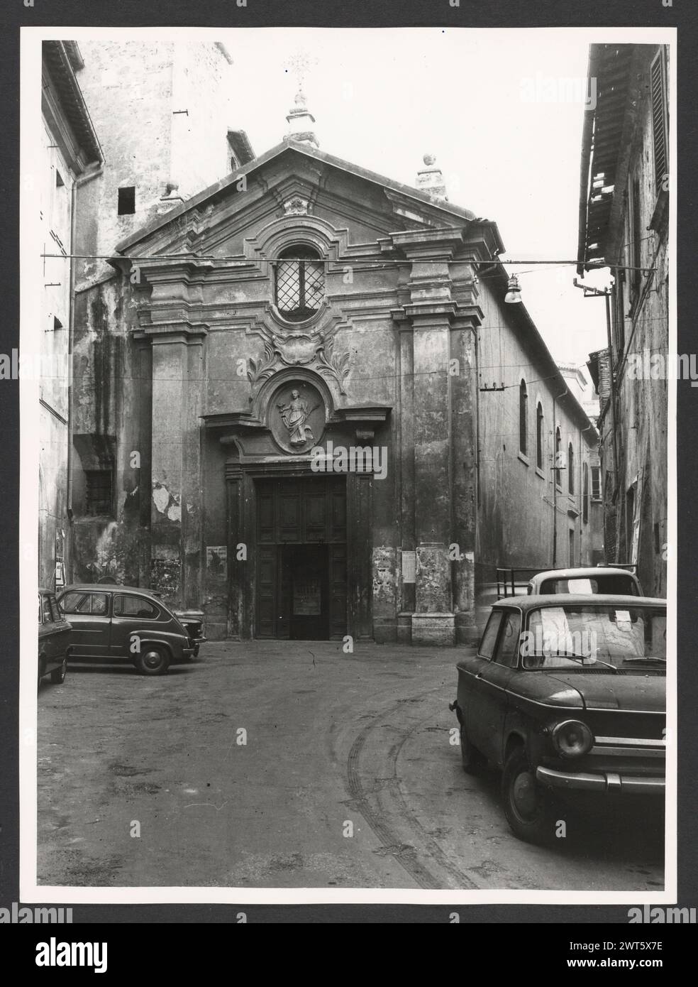Lazio Rieti Rieti S. Lucia. Hutzel, Max 1960-1990 Post-medieval: Architecture, sculpture, wooden ceilings with inlay and fresco decoration, carved tabernacle with relief on door, painting. Baroque structure. German-born photographer and scholar Max Hutzel (1911-1988) photographed in Italy from the early 1960s until his death. The result of this project, referred to by Hutzel as Foto Arte Minore, is thorough documentation of art historical development in Italy up to the 18th century, including objects of the Etruscans and the Romans, as well as early Medieval, Romanesque, Gothic, Renaissance an Stock Photo