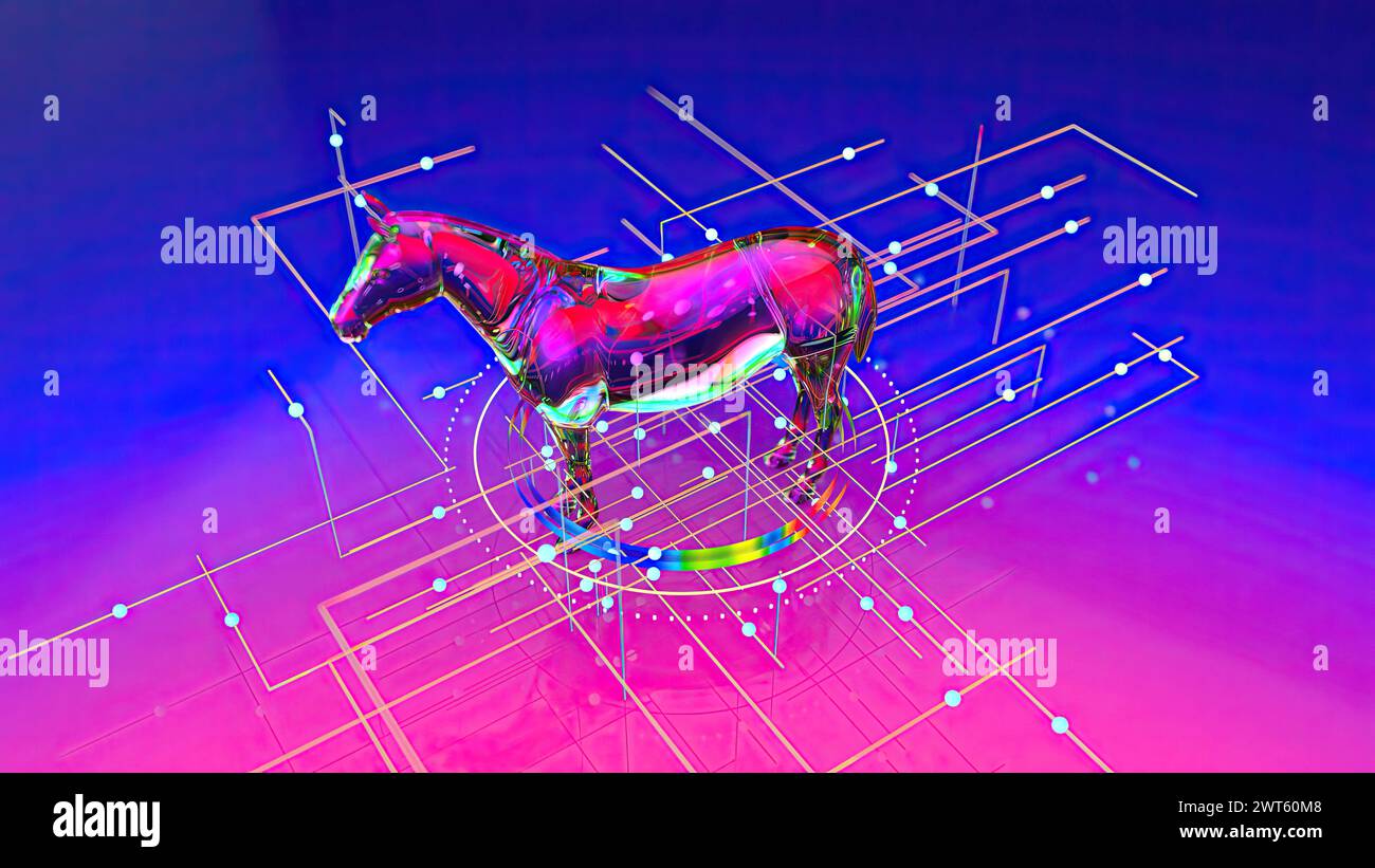 Trojan horse computer virus, conceptual illustration Stock Photo - Alamy