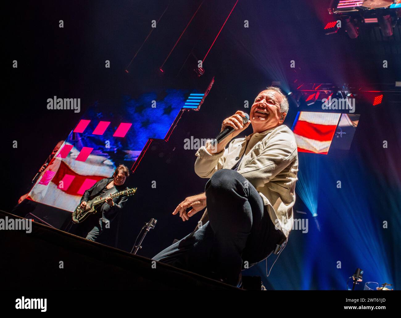 Leeds, UK. 15th Mar, 2024. Simple Minds' founding members Jim Kerr