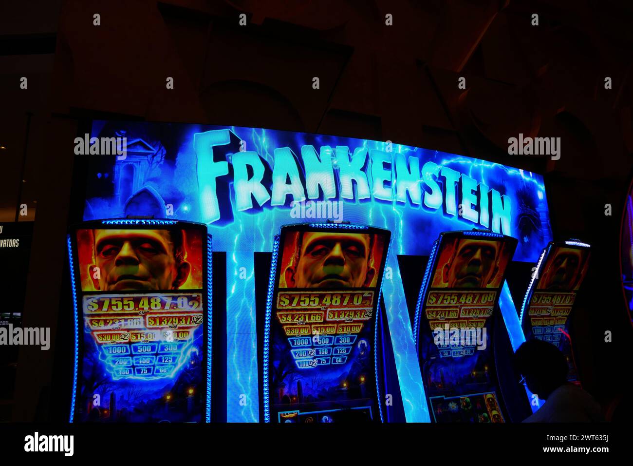 Las Vegas, Nevada, USA 7th March 2024 Boris Karloff Frankenstein Slot ...