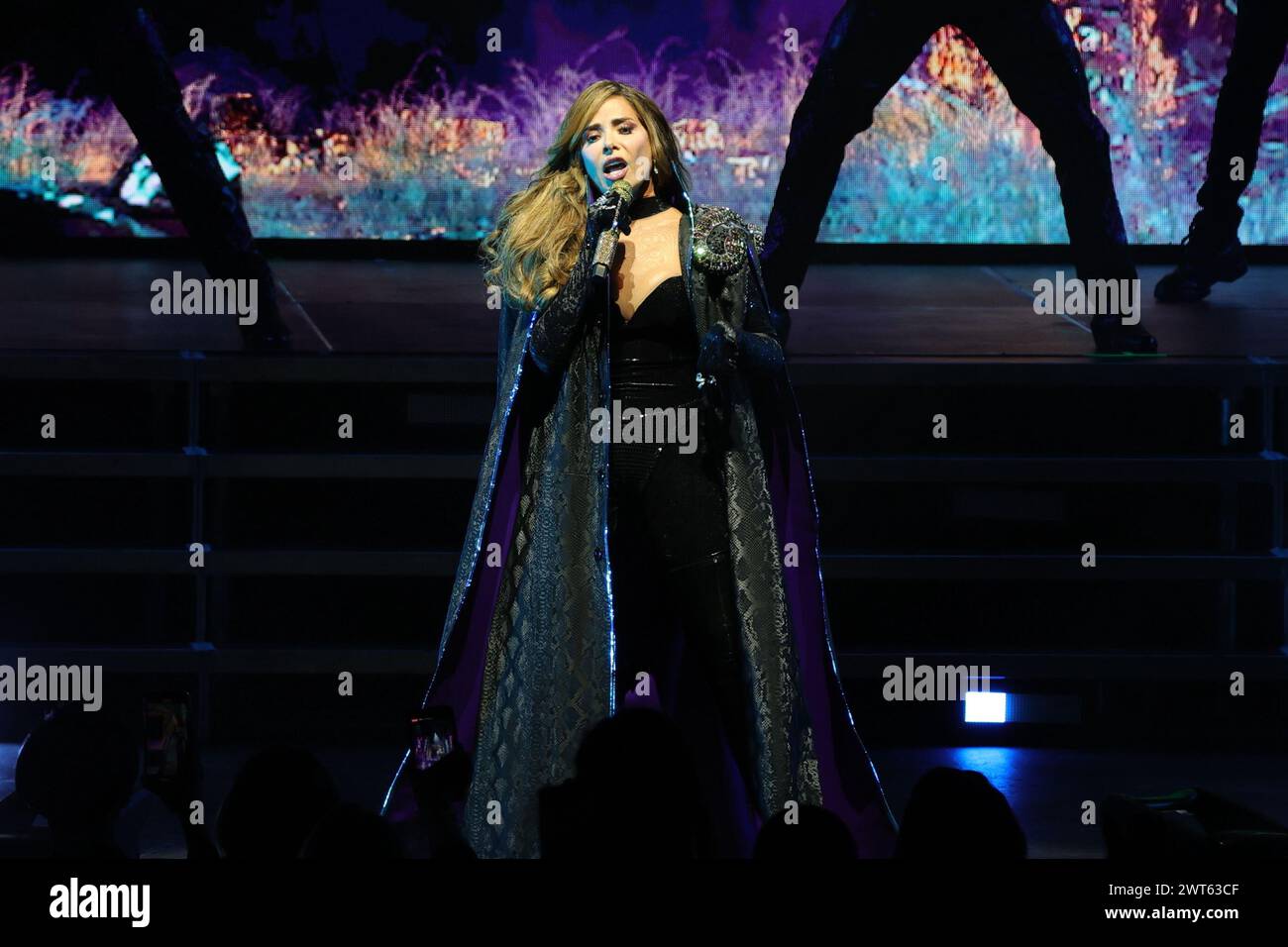 New York, United States. 15th Mar, 2024. Gloria Trevi performs during(02)