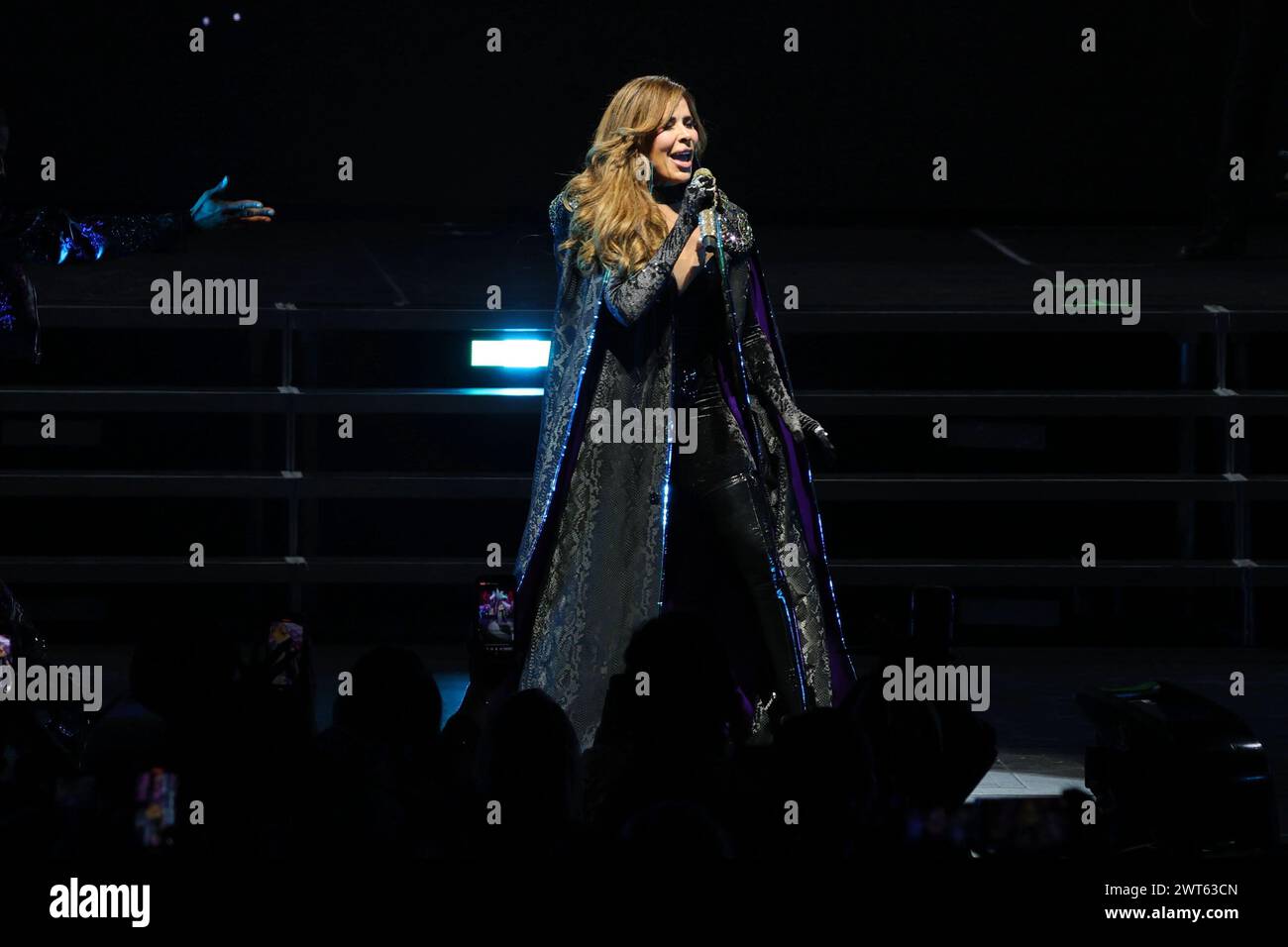 New York, United States. 15th Mar, 2024. Gloria Trevi performs during
