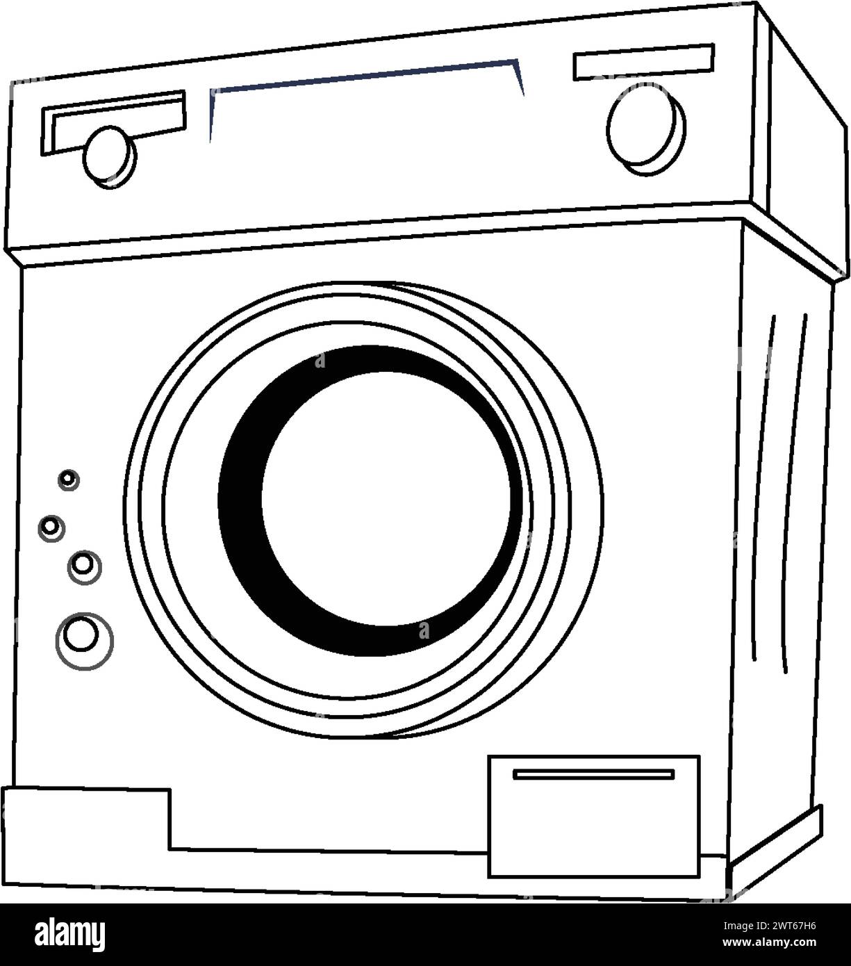 front-loading-washing-machine-clothes-stock-vector-images-alamy