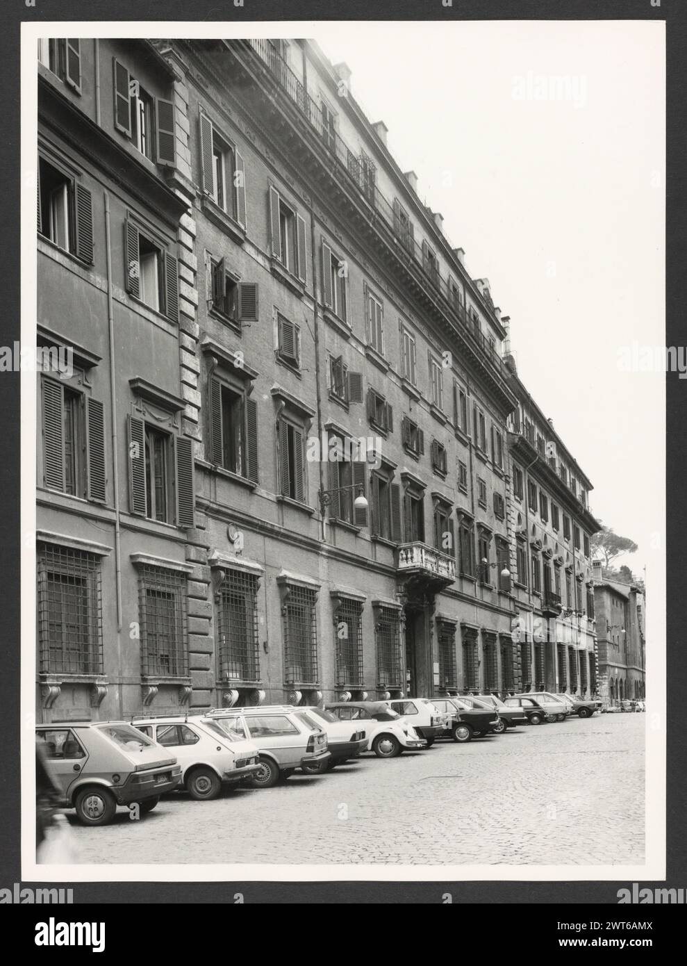 Lazio Roma Rome Piazza Campitelli. Hutzel, Max 1960-1990 Two views of the piazza on which are located two buildings, probably Palazzo Albertoni and Palazzo Gaspari. German-born photographer and scholar Max Hutzel (1911-1988) photographed in Italy from the early 1960s until his death. The result of this project, referred to by Hutzel as Foto Arte Minore, is thorough documentation of art historical development in Italy up to the 18th century, including objects of the Etruscans and the Romans, as well as early Medieval, Romanesque, Gothic, Renaissance and Baroque monuments. Images are organized b Stock Photo