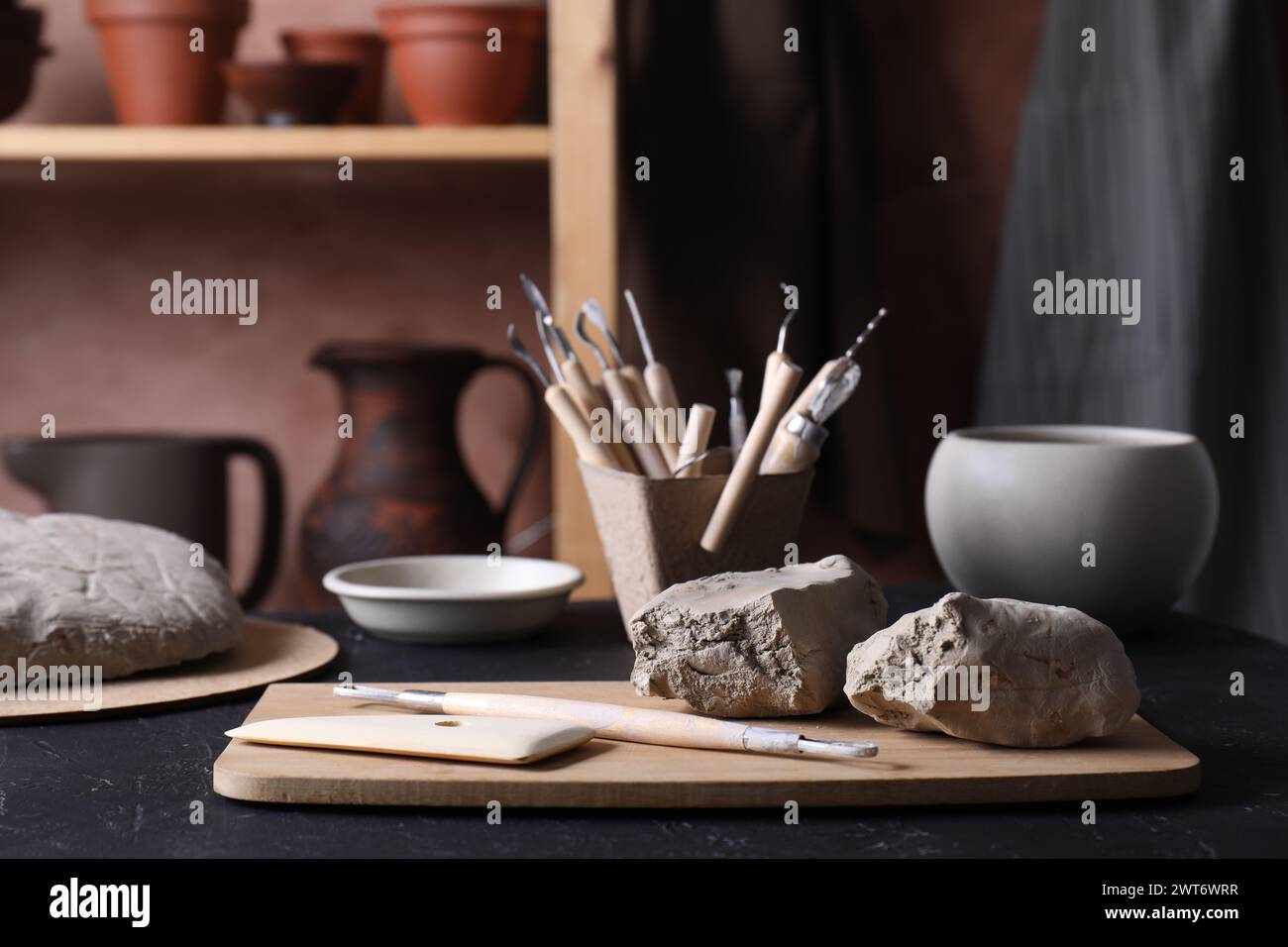Clay set modeling tools hi-res stock photography and images - Alamy