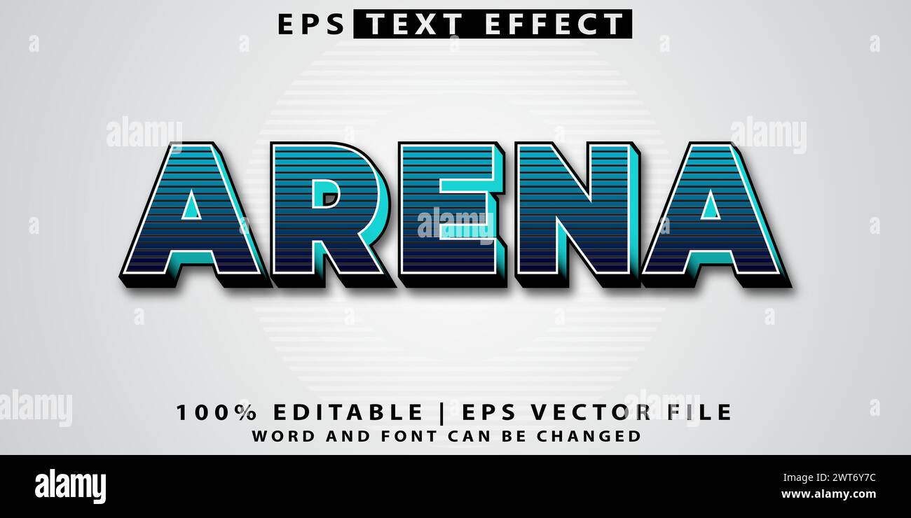 3d editable text effect Stock Vector Image & Art - Alamy