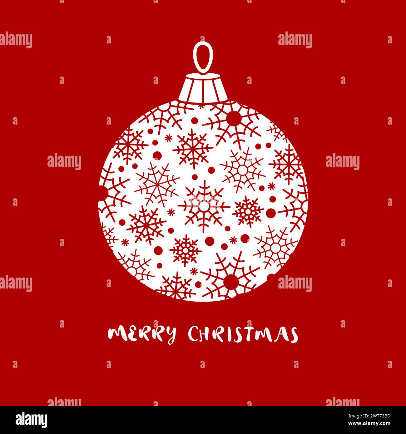 New Year's ball with snowflake patterns Illustration Stock Vector Image ...