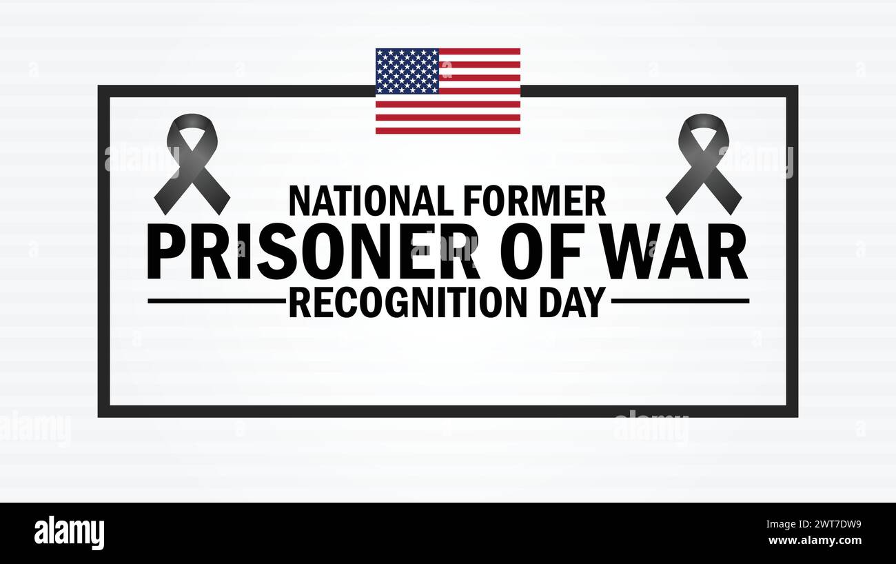 National Former Prisoner Of War Recognition Day wallpaper with typography. National Former Prisoner Of War Recognition Day, background Stock Vector