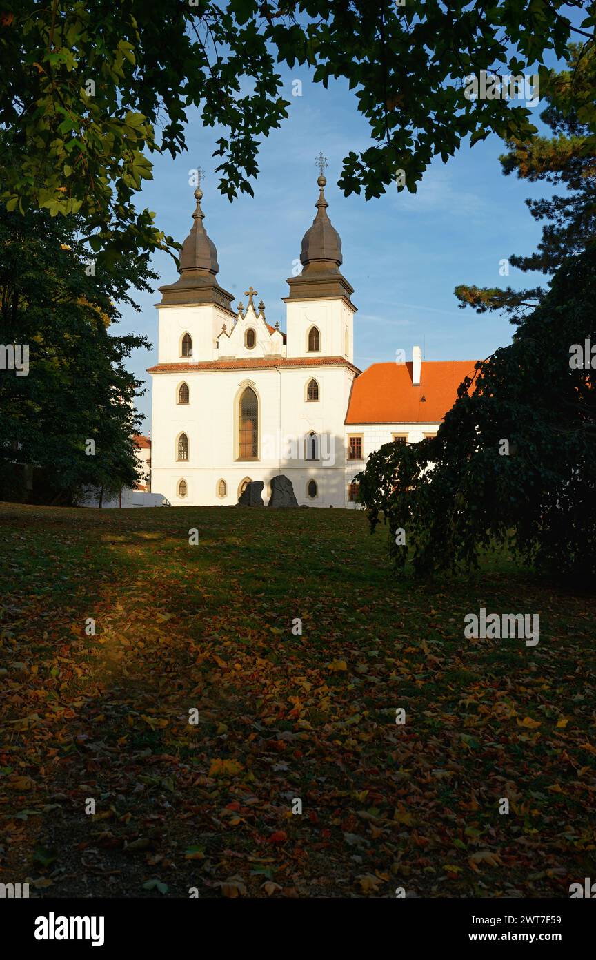 St. Procopius basilica and monastery, jewish town Trebic (UNESCO, the oldest Middle ages settlement of jew community in Moravia, Czech republic, Europ Stock Photo