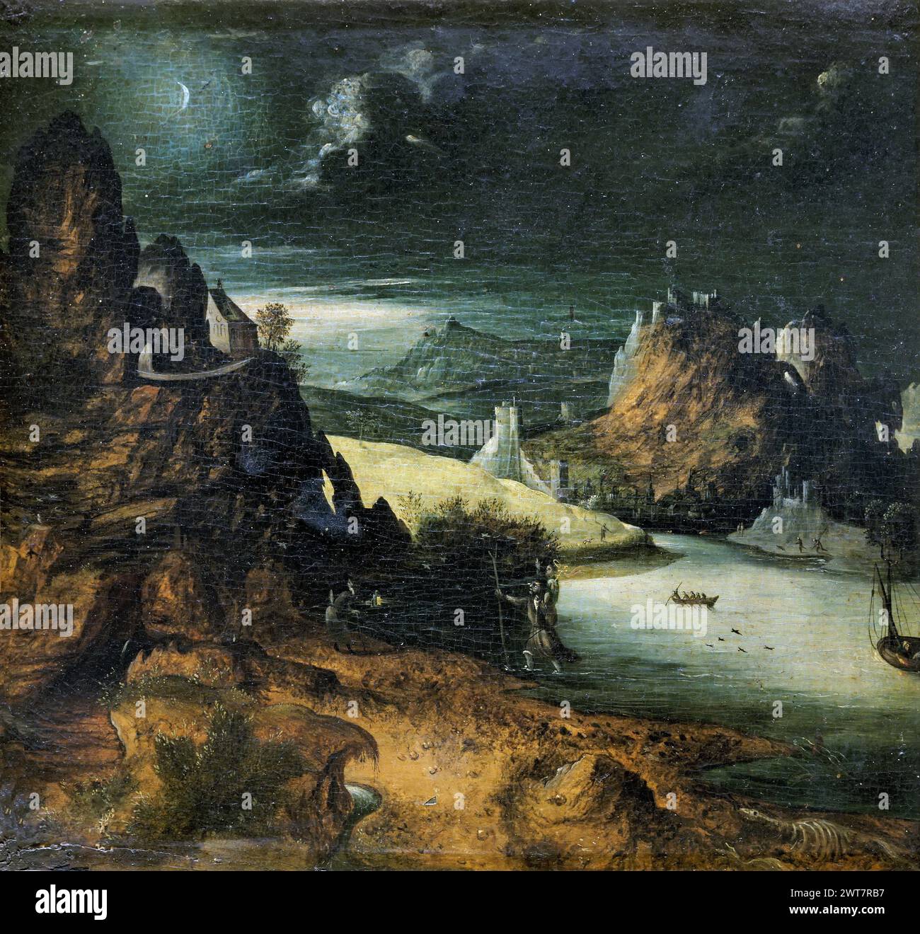 Fantastic Landscape (style) Joachim Patinir (c.1480-1524) Stock Photo