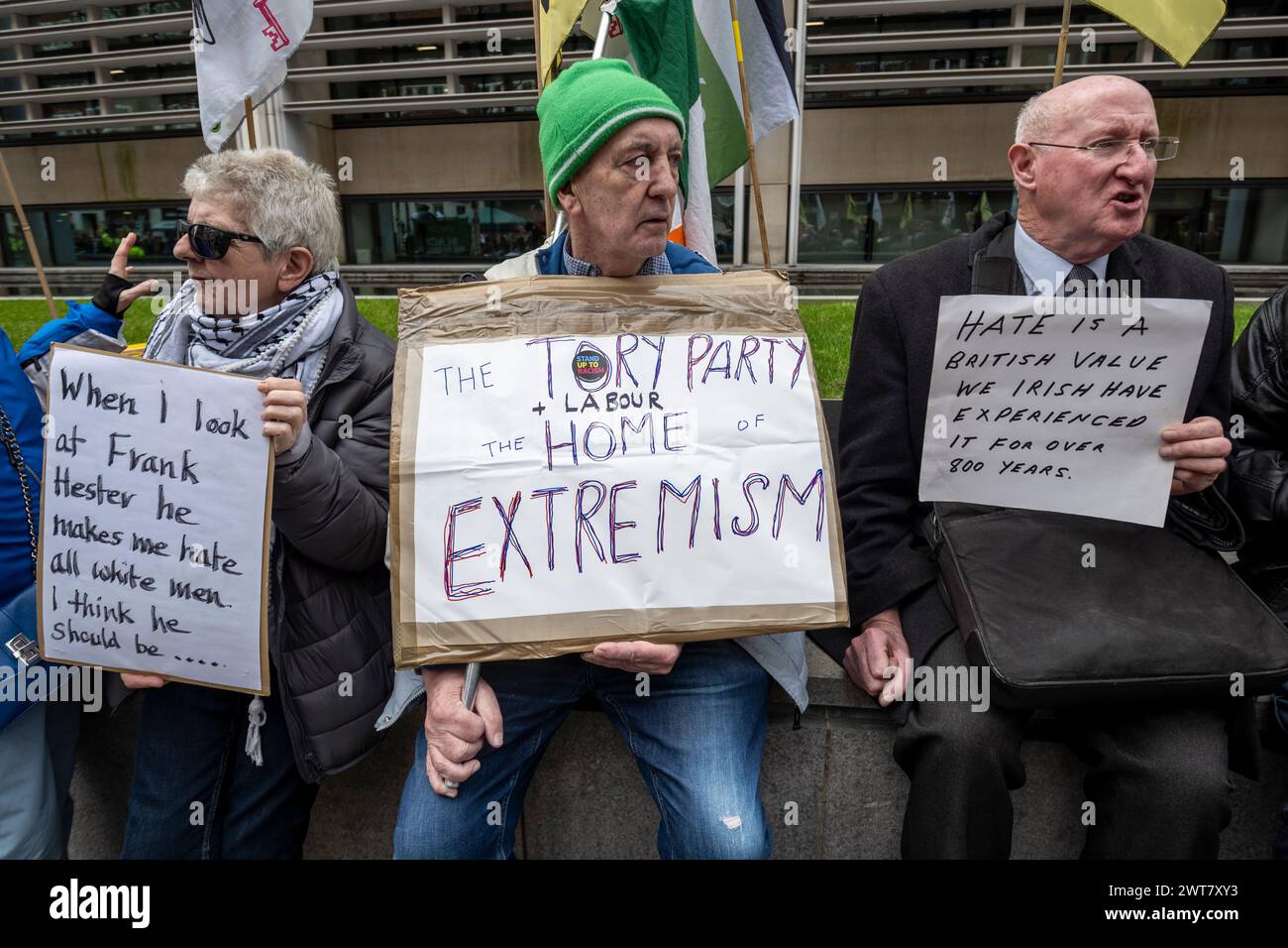 London, UK.  16 March 2024.  People at a March Against Racism on UN Anti Racism Day.  Protesters begin with a rally outside the Home Office before marching to Downing Street.  Credit: Stephen Chung / Alamy Live News Stock Photo