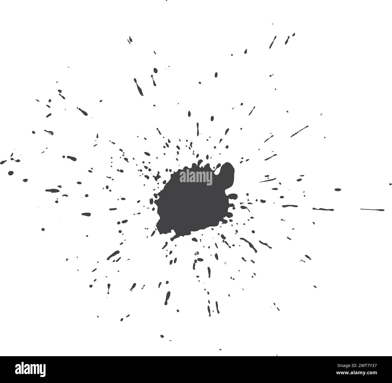 Ink drop splash. Artistic dirt realistic stain Stock Vector Image & Art