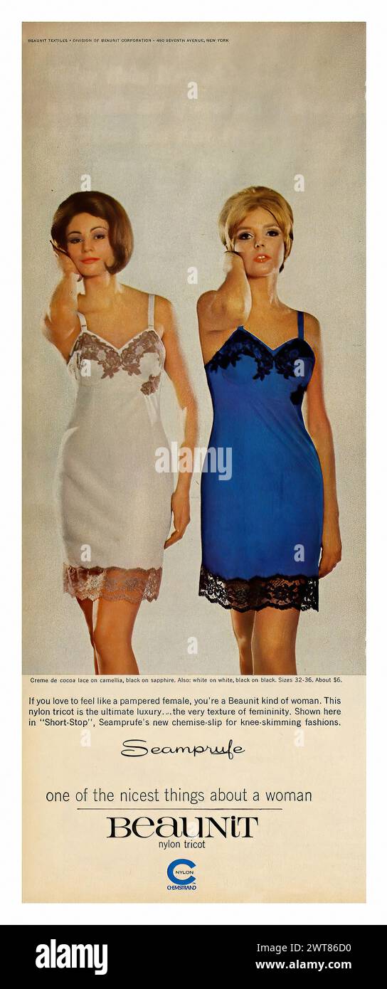 Chemstrand Nylon (1963)  002 - Vintage american magazine press advertising Stock Photo