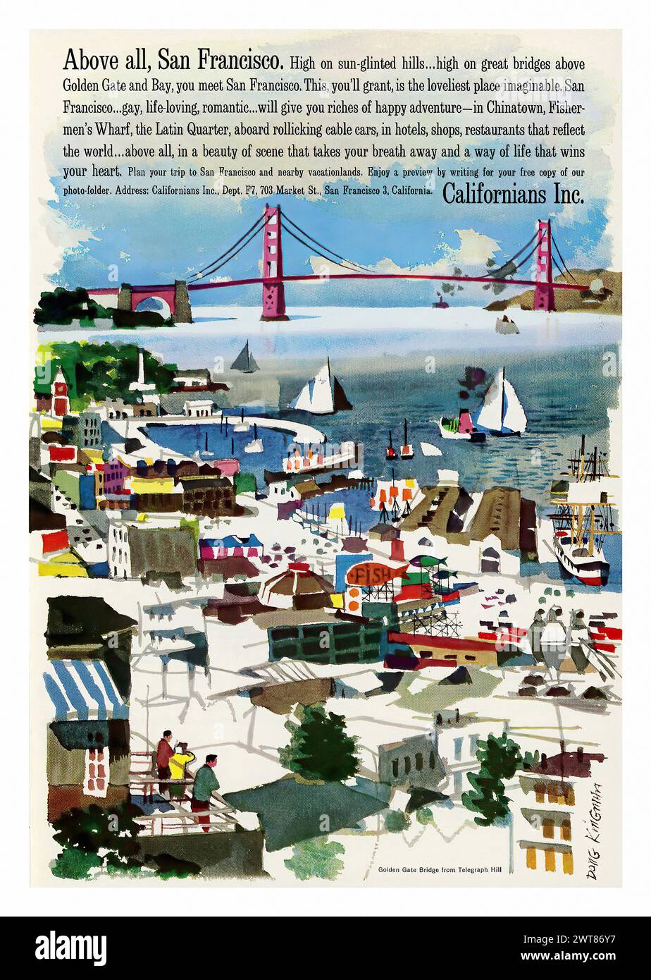Californians Inc. (1961)  - Vintage american magazine press advertising Stock Photo