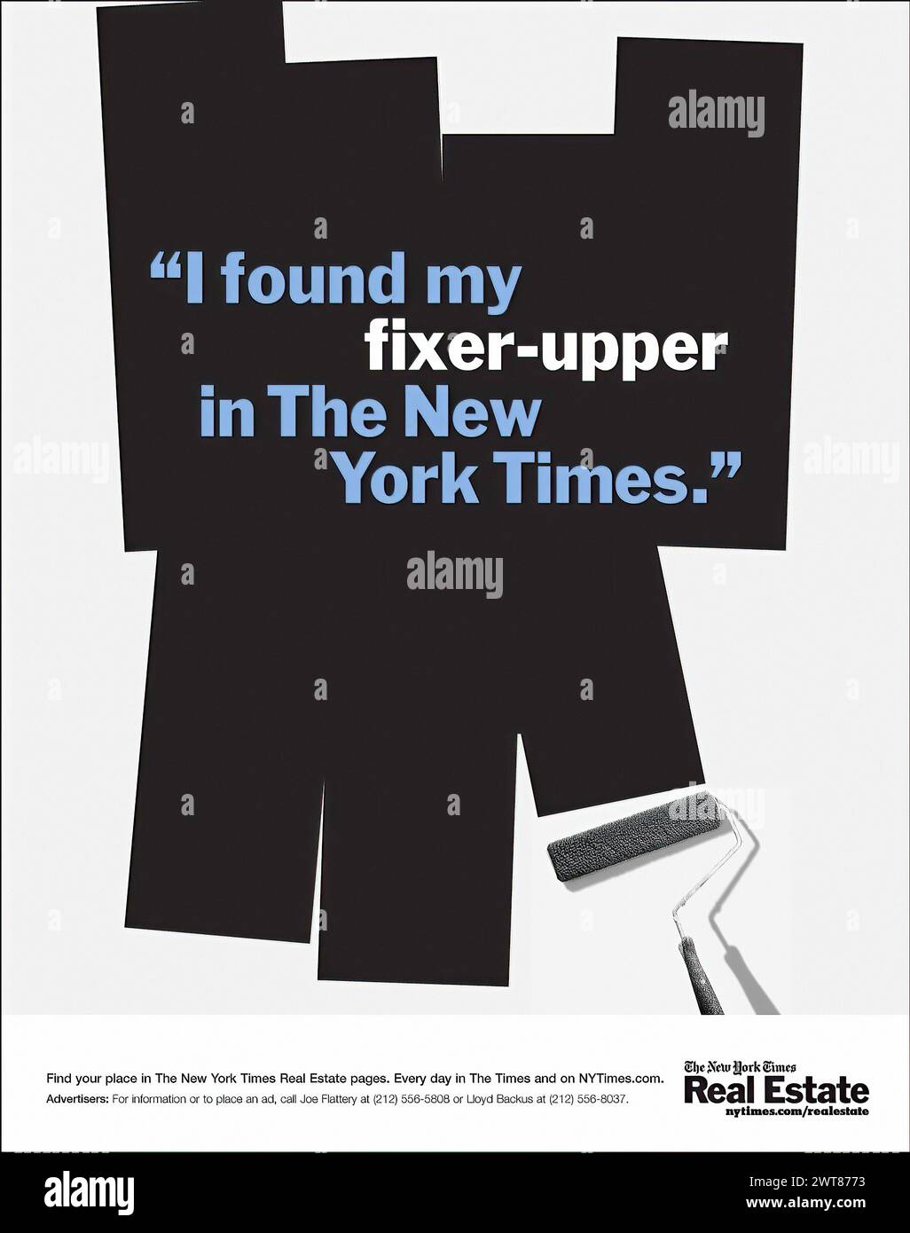 I Found My Fixer-Upper in The New York Times - Vintage american magazine press advertising Stock Photo