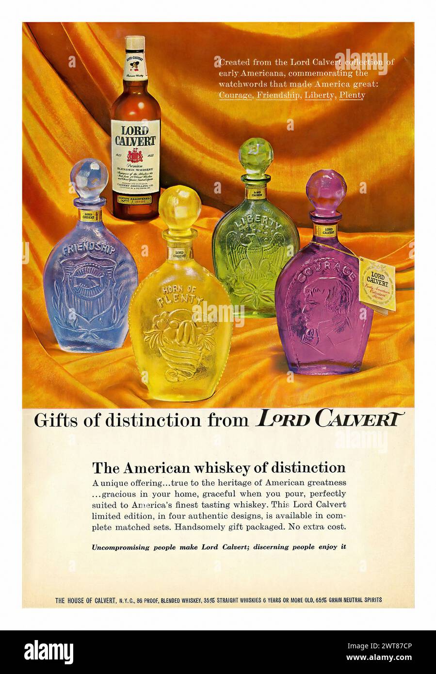 Lord Calvert (1961) - Vintage american magazine press advertising Stock ...