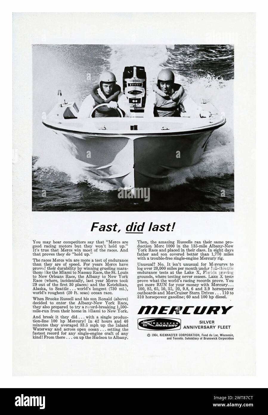 Mercury (1964)  - Vintage american magazine press advertising Stock Photo