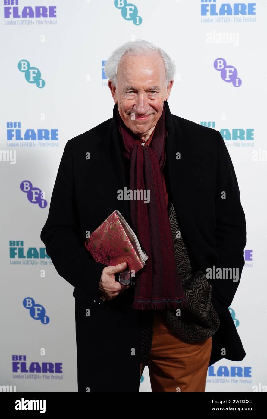 Simon Callow attending the BFI Flare Film Festival Merchant Ivory documentary screening at BFI Southbank, London. Picture date: Saturday March 16, 2024. Stock Photo