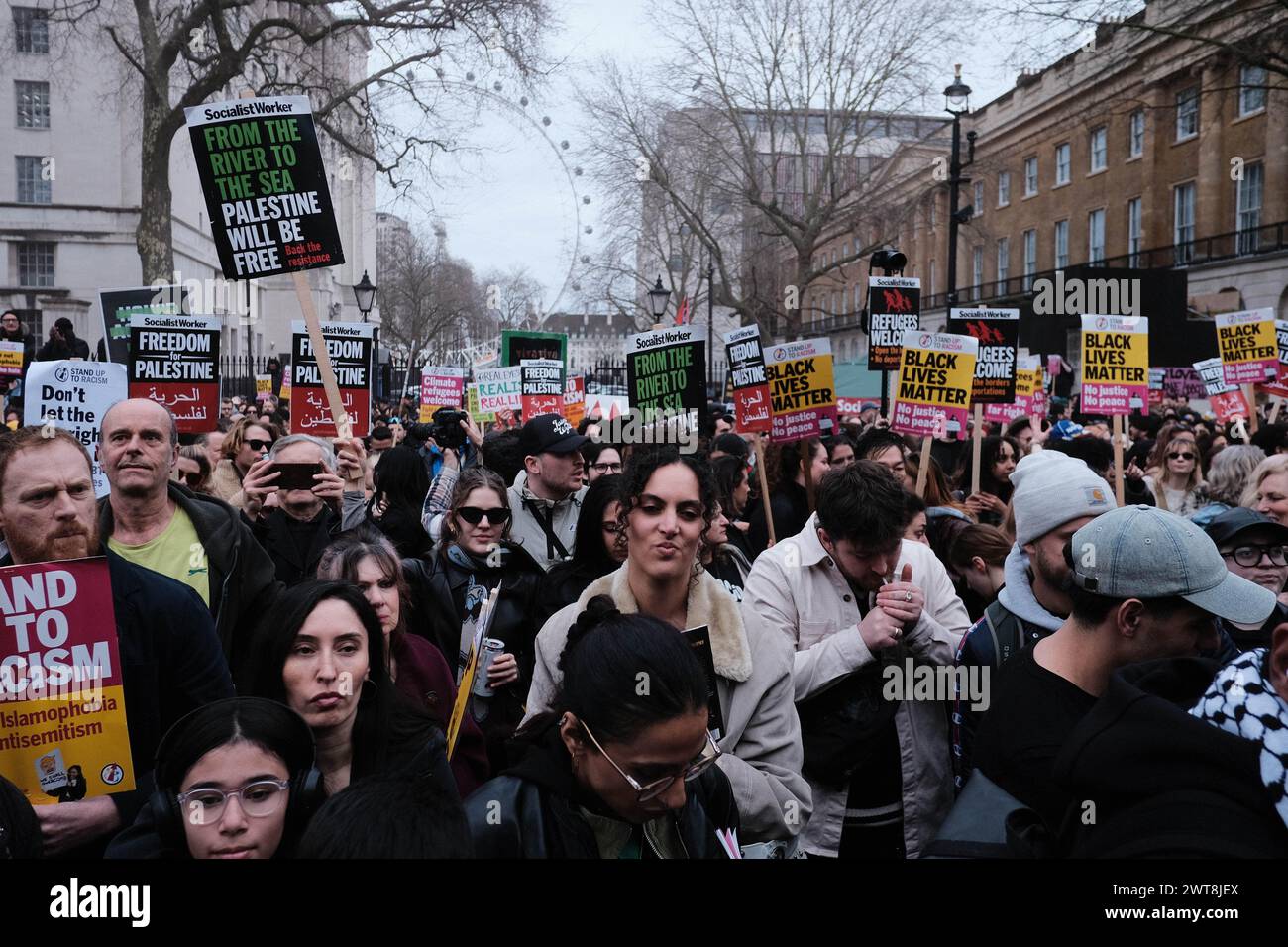 London, UK. 16th Mar, 2024. Some of the biggest DJs in Britain headline House Against Hate, a rave outside Downing Street, with Jeremy Corbyn and line-up of acts including The Blessed Madonna, Yazmin Lacey and Hot Chip. Credit: Joao Daniel Pereira/Alamy Live News Stock Photo