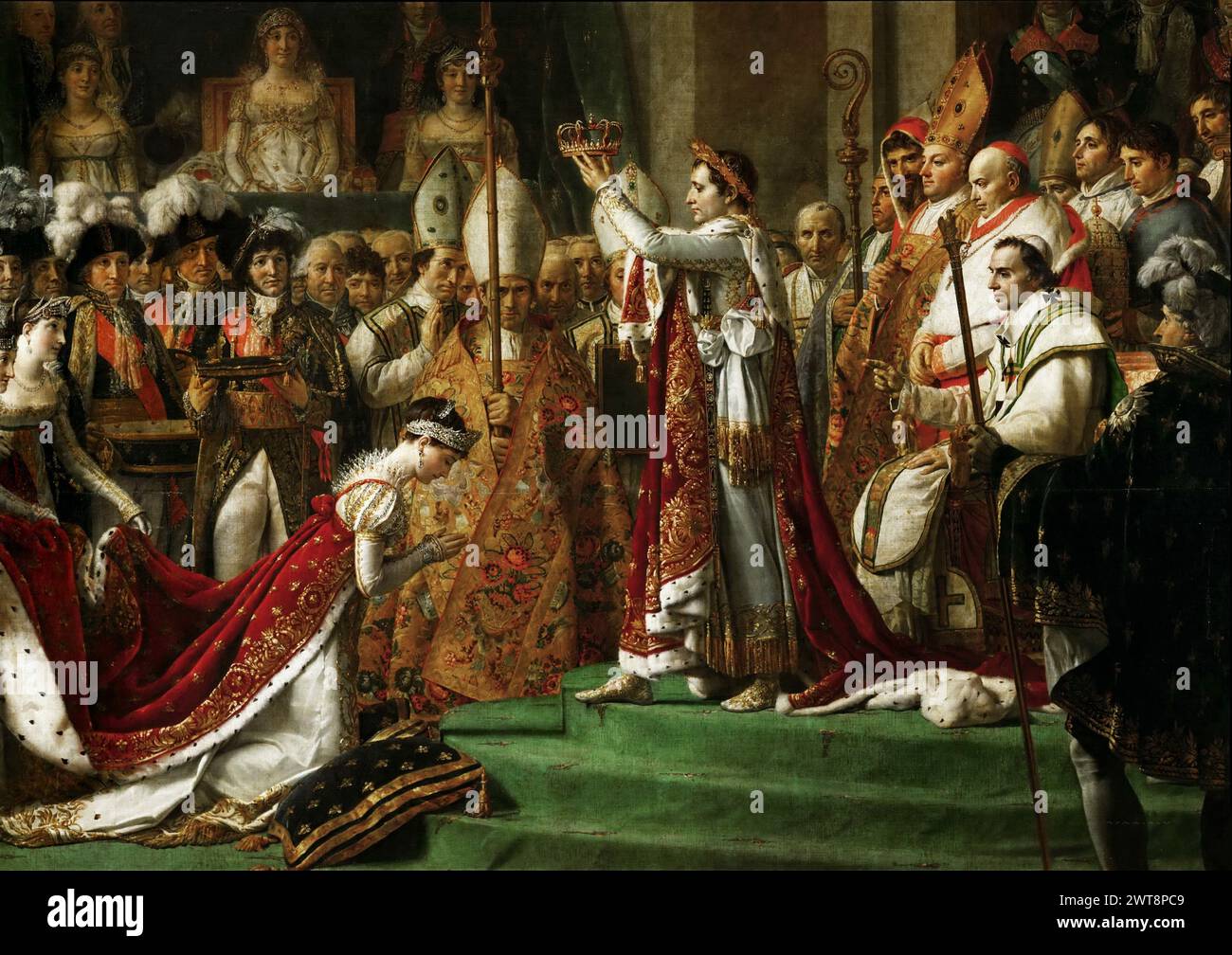 David, Jacques Louis – The Coronation of the Napoleon and Joséphine in Notre-Dame Cathedral on December 2, 1804 Stock Photo