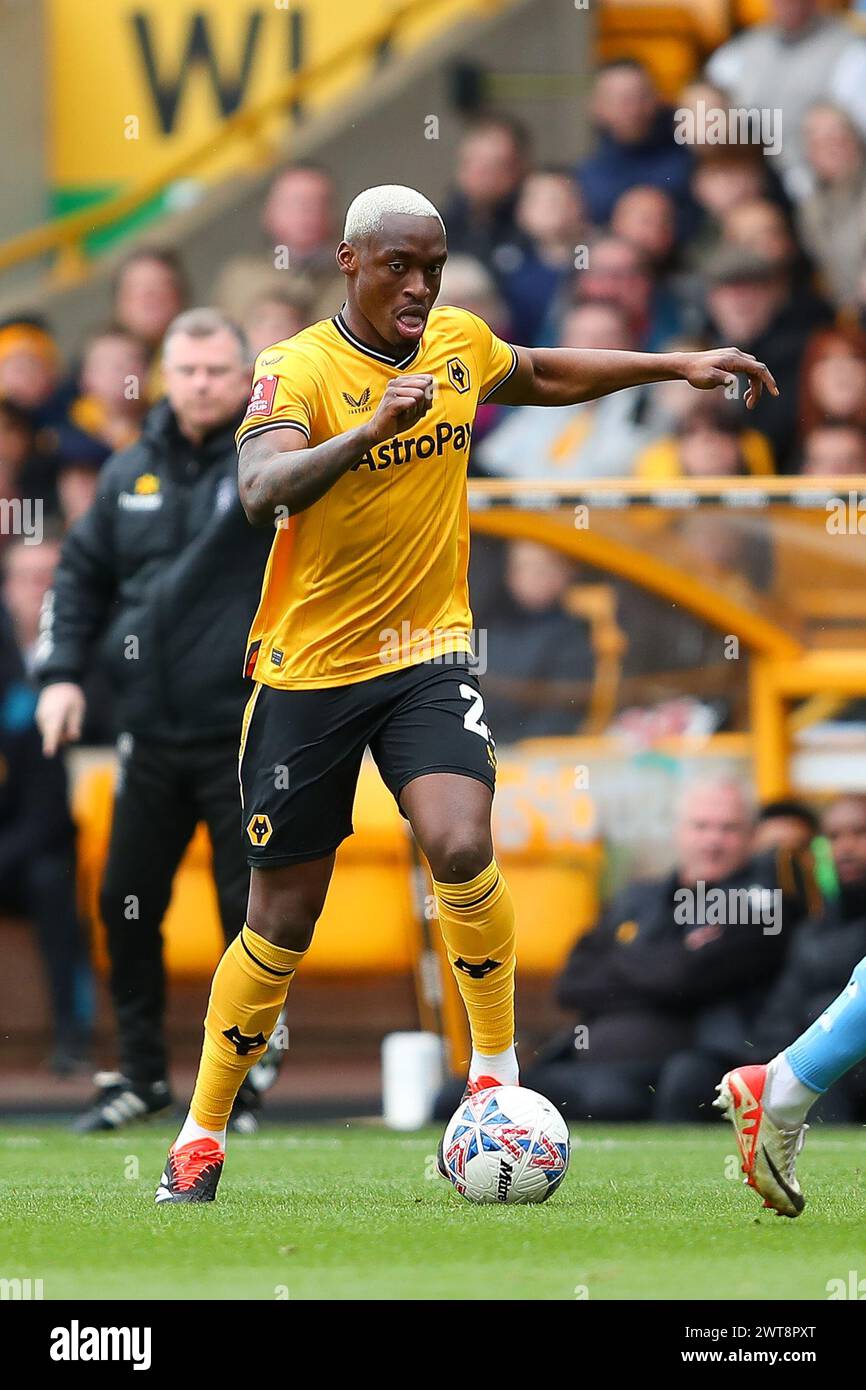 Toti of Wolves during the FA Cup Quarter Final match between Wolverhampton Wanderers and Coventry City at Molineux, Wolverhampton on Saturday 16th March 2024. (Photo: Gustavo Pantano | MI News) Credit: MI News & Sport /Alamy Live News Stock Photo