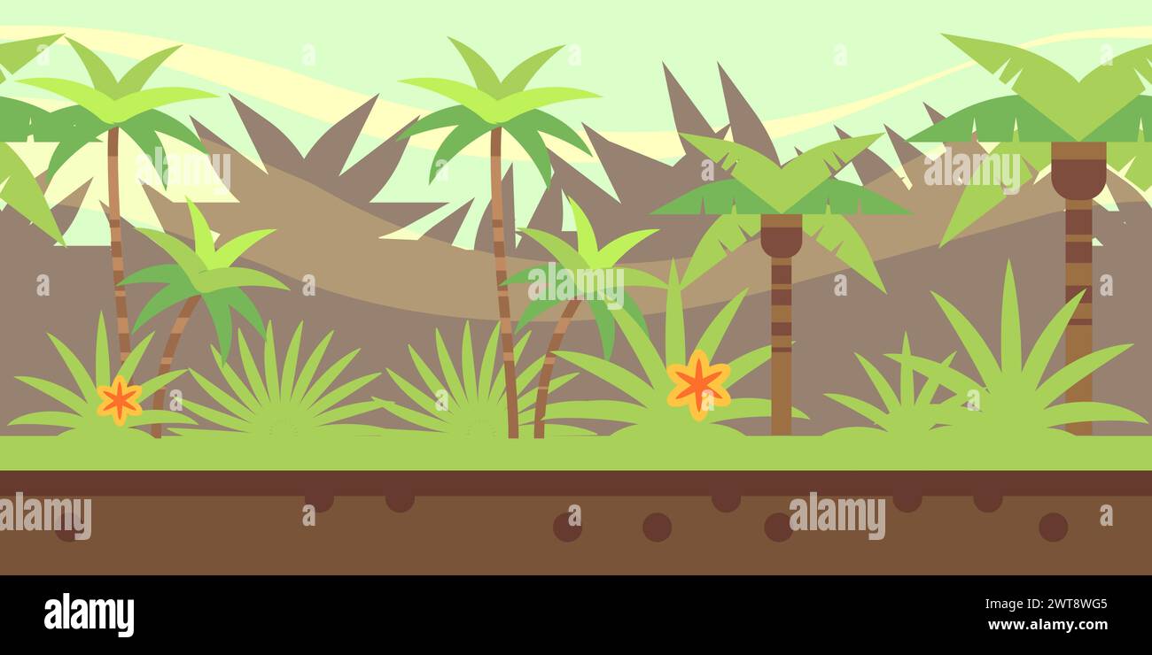 Jungle scene illustration hi-res stock photography and images - Alamy