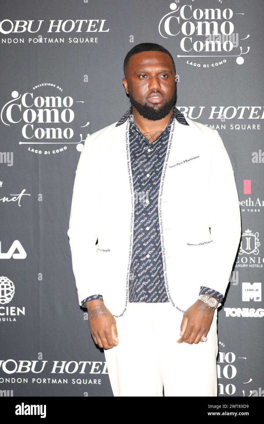 Headie One attends Sony Music UK Brit Awards 2024 After Party at Nobu Hotel in London. Stock Photo