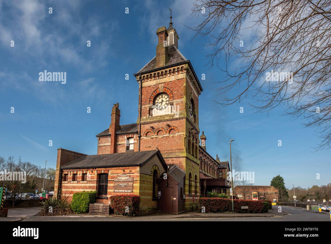 Tunbridge Wells, March 16th 2024: The former Tunbridge Wells West railway station, now a restaurant Stock Photo