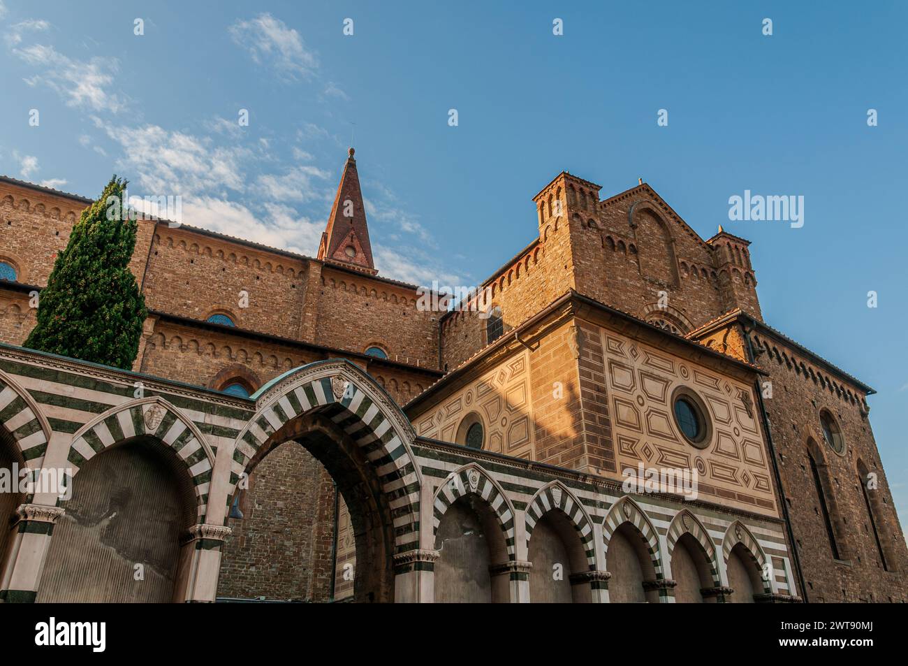 It is one of the most important churches in Florence, located on the square of the same name and is the reference point for the Dominican order. Stock Photo