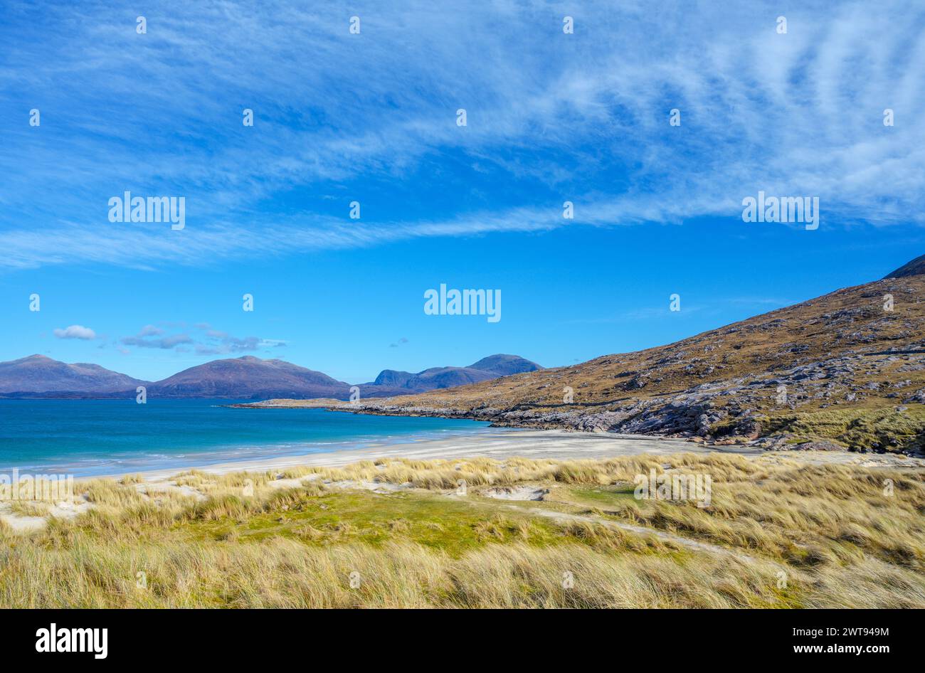 Luskentyre Beach, Isle of Harris, Outer Hebrides, Scotland, UK Stock Photo
