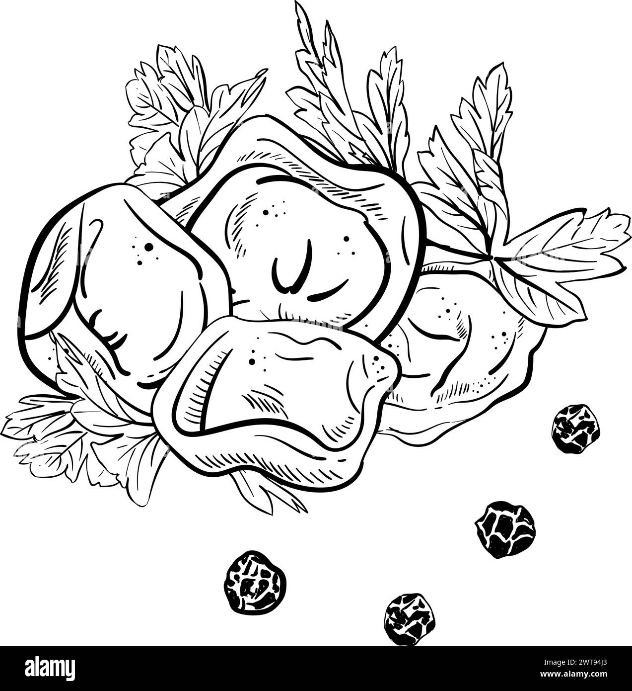 Frozen Pierogies Stock Vector Images Alamy