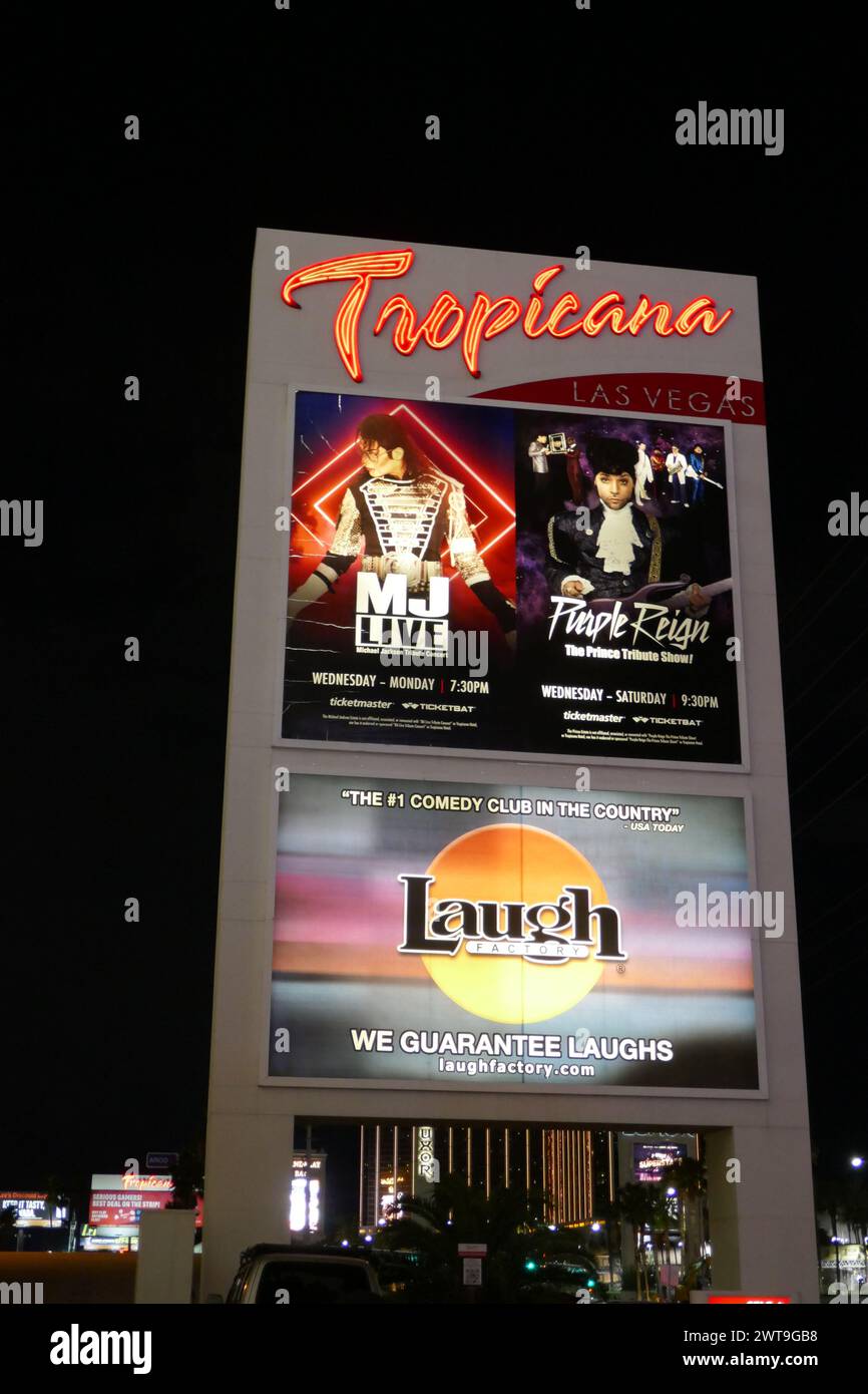 Las Vegas, Nevada, USA 7th March 2024 MJ Live and Purple Rain Marquees