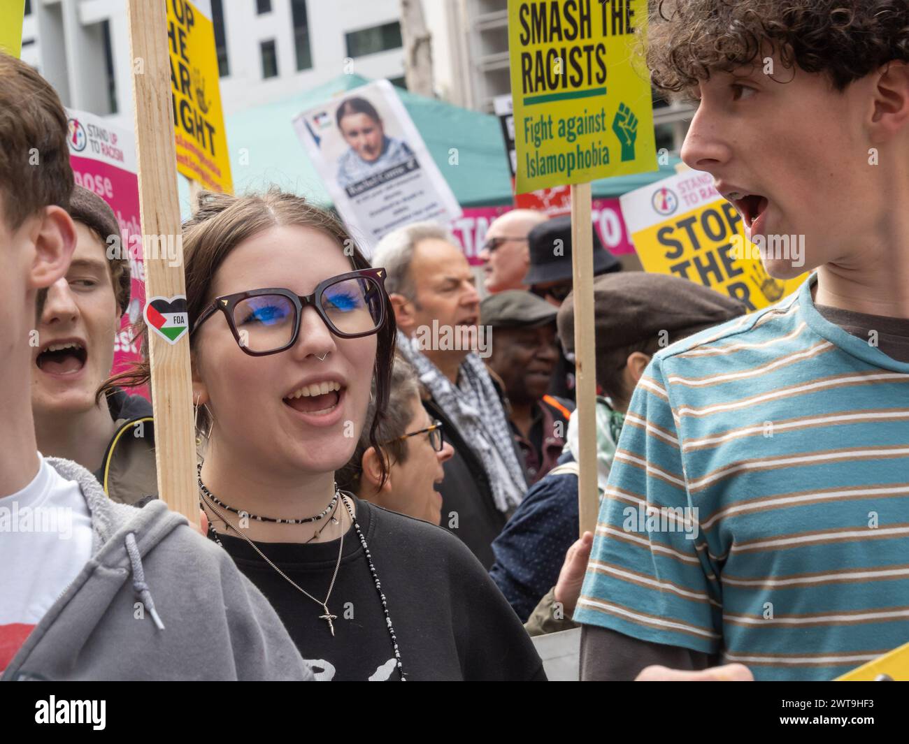 London, UK. 16 March 2024. A rally at the Home Office for UN Anti ...