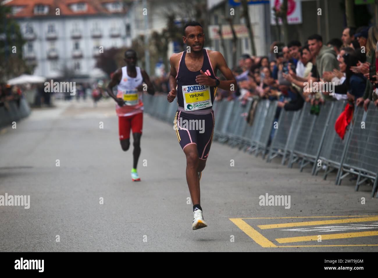 Laredo, Spain, March 16th, 2024 Ethiopian athlete, Addisu Yihune (3