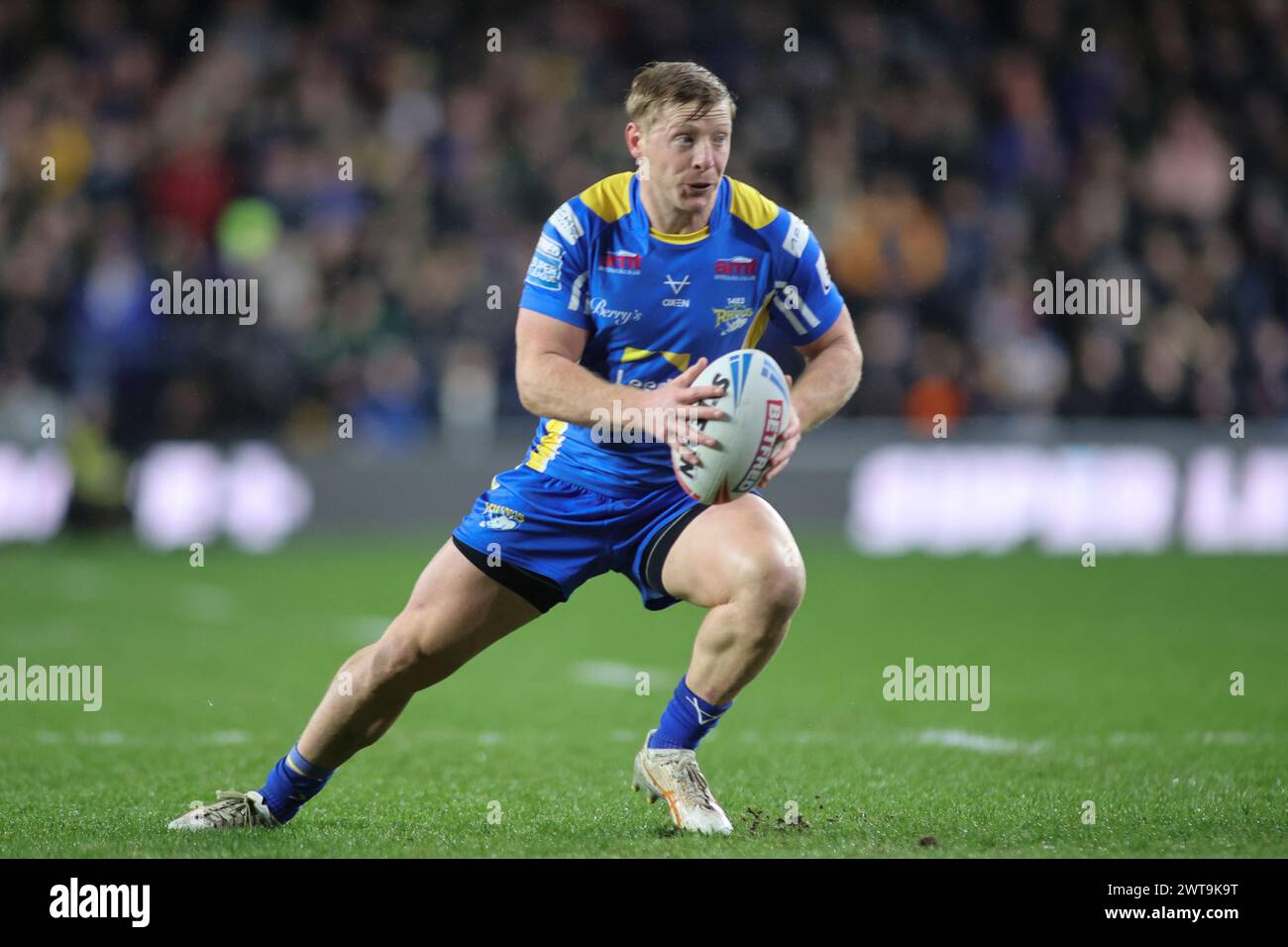 Leeds, UK. 16th Mar, 2024. AMT Headingley Rugby Stadium, Leeds, West Yorkshire, 15th March 2024. Betfred Super League Leeds Rhinos v St Helens. Lachie Miller of Leeds Rhinos Credit: Touchlinepics/Alamy Live News Stock Photo