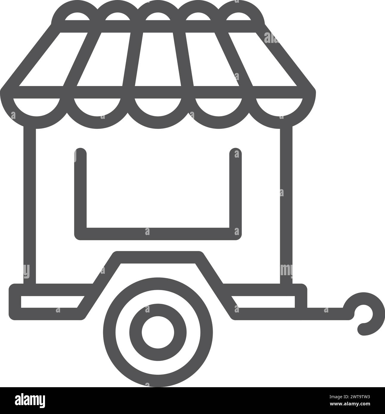Fast food cart icon. Market stand symbol Stock Vector