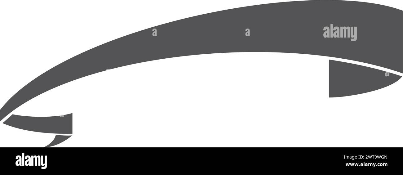 Baseball swoosh black tail. Decorative curve element Stock Vector Image ...