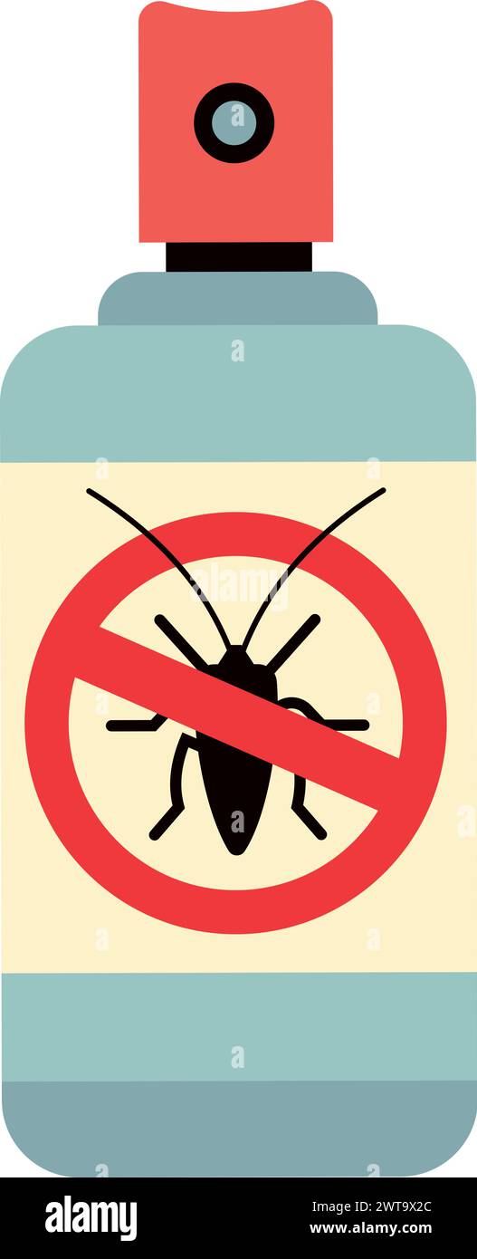Insecticide bottle icon. Pest removal spray or aerosol Stock Vector