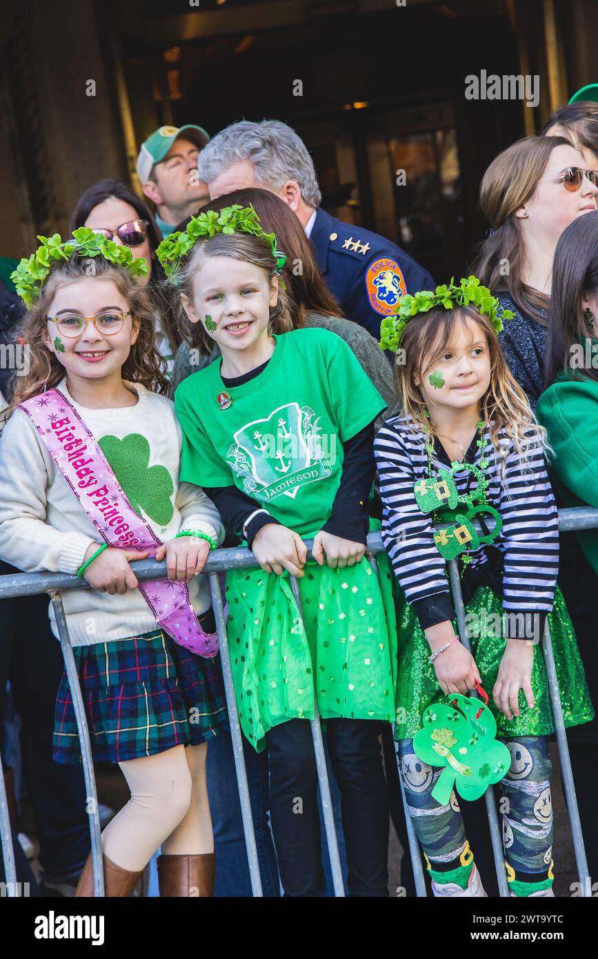 New York, USA. 15th Mar, 2024. (NEW) New York's 263rd. St.Patrick's Day