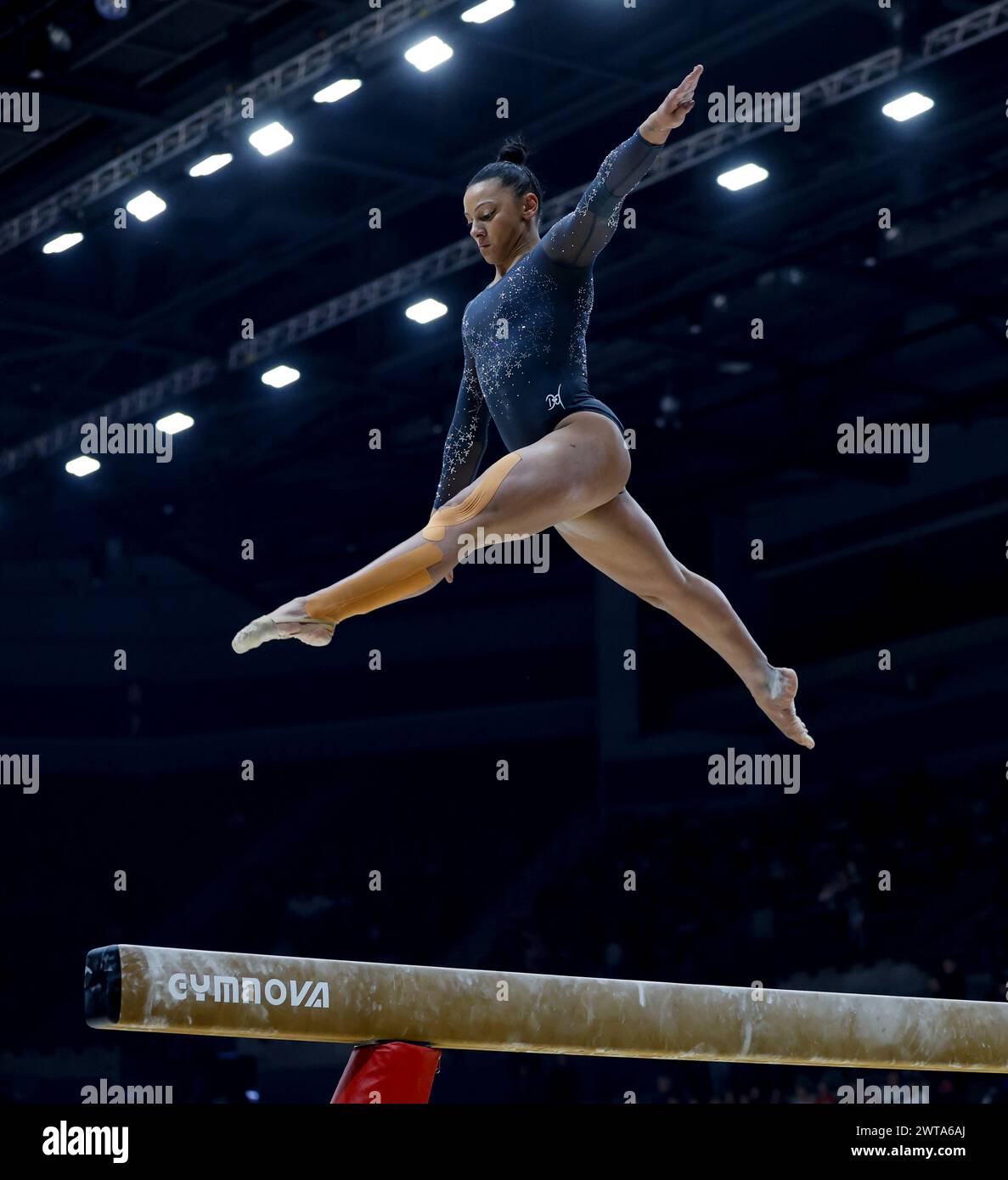 Liverpool, UK. 16th Mar, 2024. 16th March 2024, M&amp;S Bank Arena, Liverpool, England; British Gymnastics Championships Day 3; Beckey Downie MBE on beam Credit: Action Plus Sports Images/Alamy Live News Stock Photo