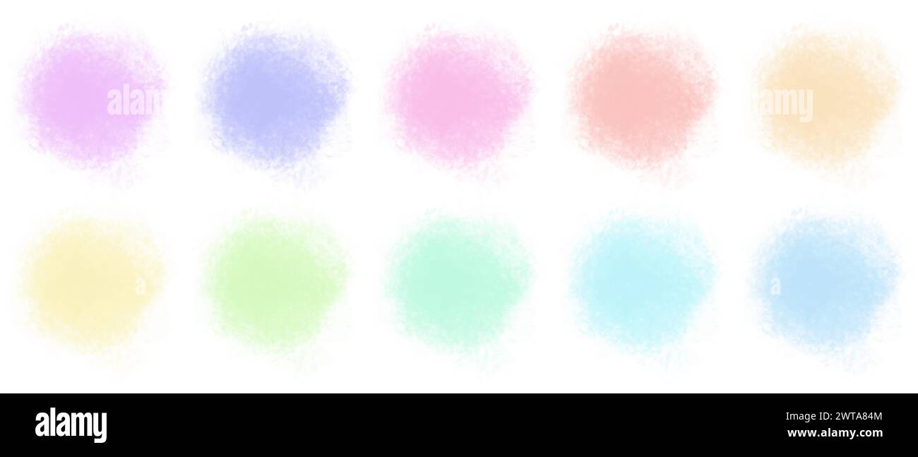Many Light Brush Circle Logo Template Vector Set Stock Vector