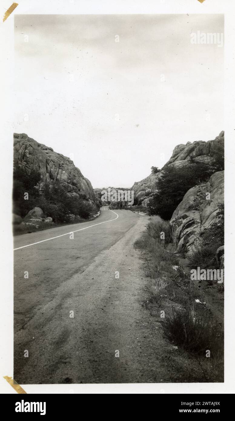 This is (U.S. 66) route from Amarillo, Texas through Palisades State Park. Stock Photo