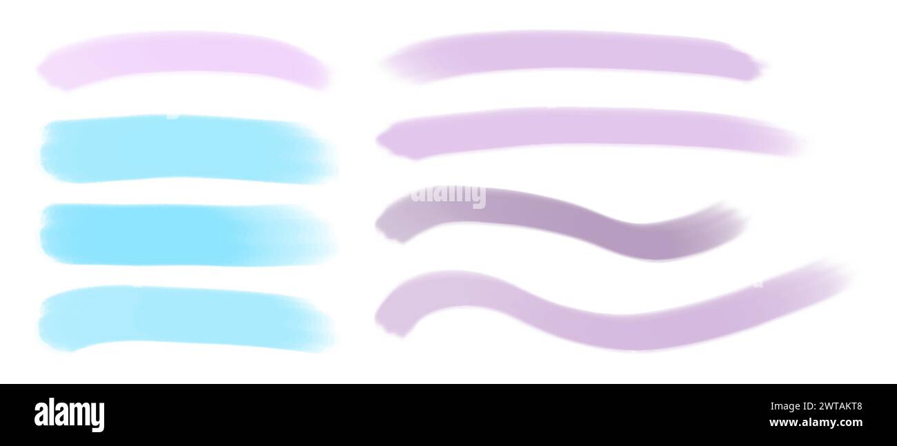 Brush Strokes Set Stock Vector