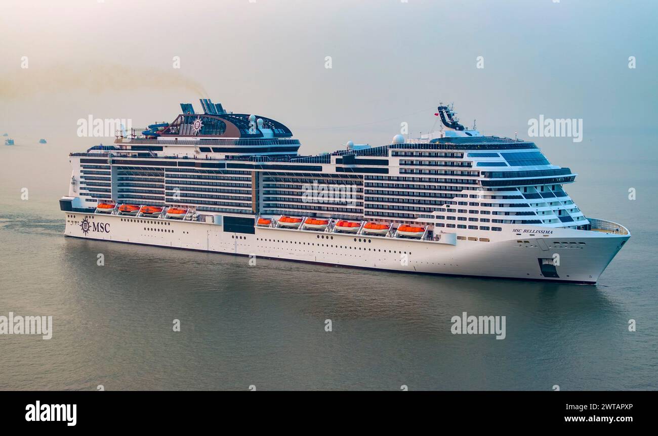 SHANGHAI, CHINA - MARCH 16, 2024 - MSC Bellissima, a member of MSC ...