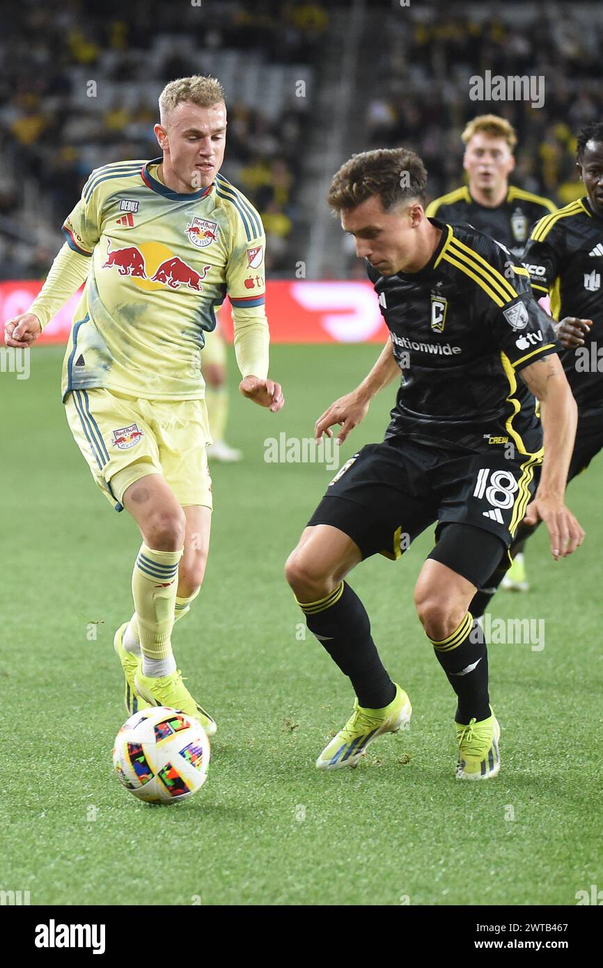Columbus, Ohio, USA. 16th Mar, 2024. New York Red Bulls midfielder