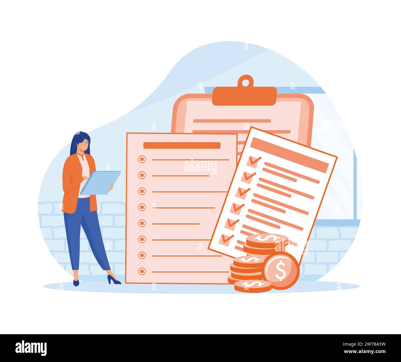 Energy efficiency in household and industry. Person checks heating meter and calculates household utility bill. flat vector modern illustration Stock Vector