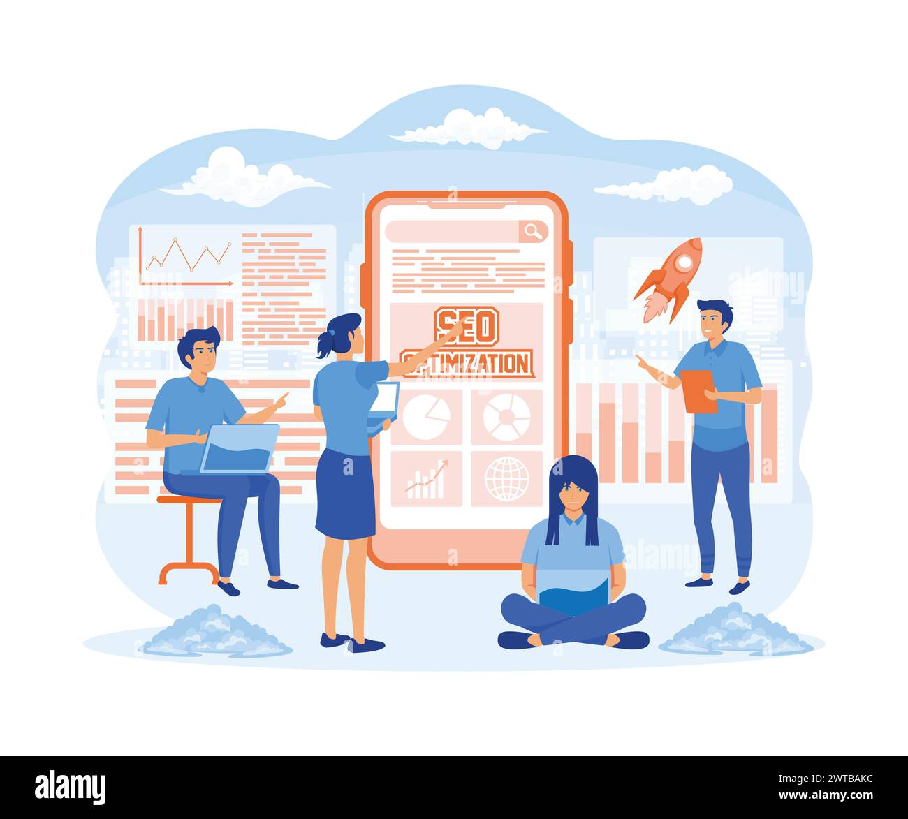 Project optimization vector vectors Stock Vector Images - Alamy