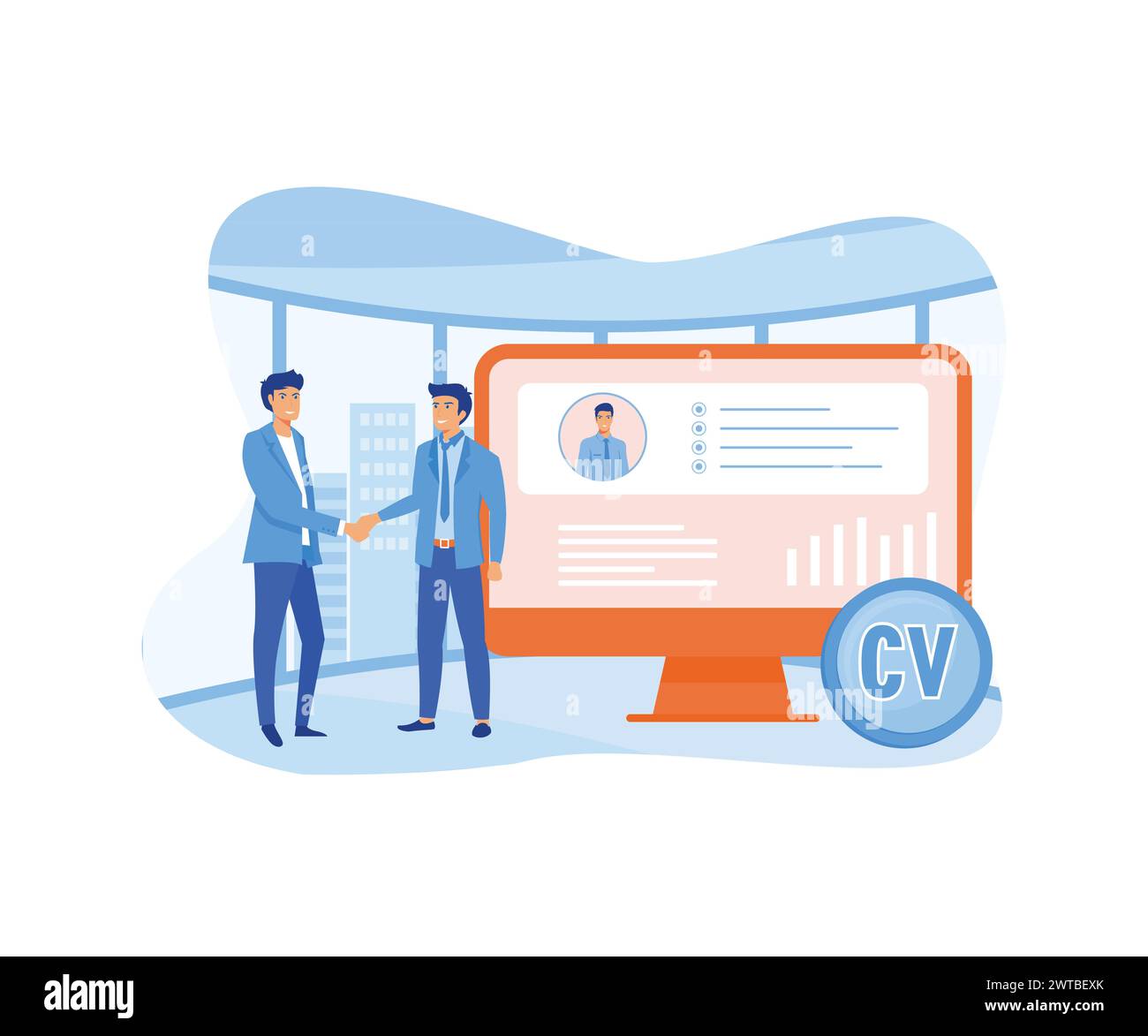 Business graphics, open vacancies, companies and business corporations looking for employees for jobs. flat vector modern illustration Stock Vector