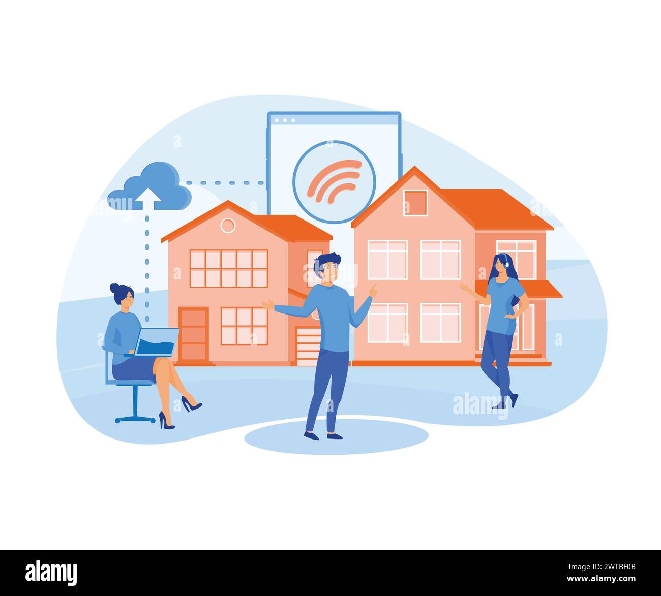 Connecting buildings Cut Out Stock Images & Pictures - Alamy